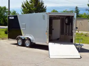 3 Place Enclosed Snowmobile Trailer - Proline 7.5' Wide Enclosed SNO 90-18