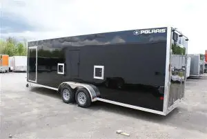 3 Place Enclosed Snowmobile Trailer - Polaris PES7x22-IF Elite Inline